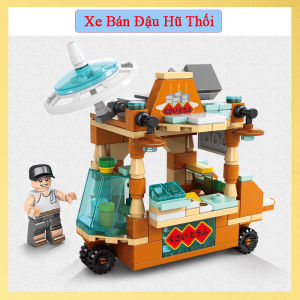 Đồ chơi lắp ráp xe bán hàng đậu hũ thối cho bé chất liệu nhựa ABS nhiều màu sắc