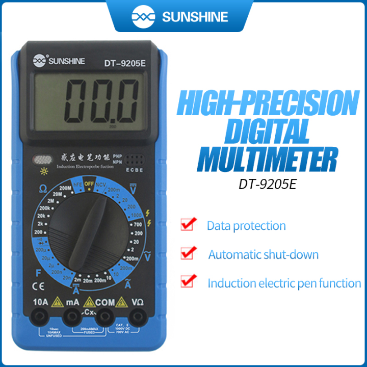 SUNSHINE Digital MULTI Meter DT9205E Digital Multimeter LCD Display