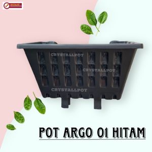 pot tanaman merambat plastik gantung tempel argo hitam 22cm - ARGO 01 HITAM
