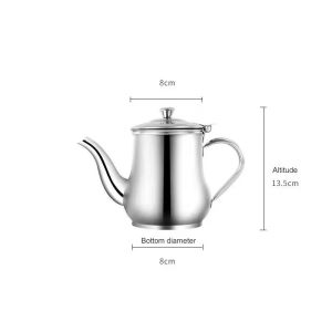 JS Stainless Steel Oil Dispenser/Oil Bottle Kitchen Drip-Free Non-Drip/Oil Container Condiment Jug/Household Use Non-Stick Design