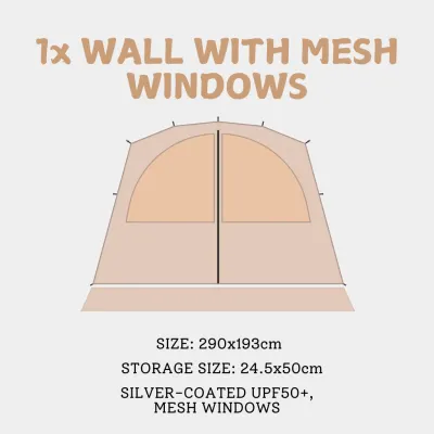 SHINECRAVE Automatic Dome Canopy Shelter | Hassle-free Setup | PU3000mm Waterproof Level | 220CM Height | Free-standing | Mesh