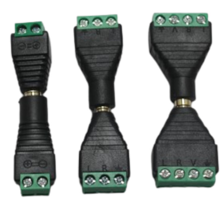 Pole Male/Female Connector Terminal 2pin 3pin 4pin Audio AUX  Earphone Adapter To Headphone Jack Stereo Plug Solderless DIY Lazada PH