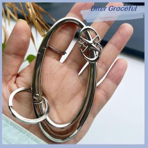 Ditur พวงกุญแจห่วงคาราบิเนอร์ไขว้ประดับกระเป๋าโลหะผสมสังกะสีของขวัญ