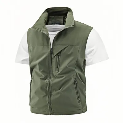 【Free-delivery】 2025 New Fashion Mens Vest Windproof Solid Sleeveless Jacket Motorcycle Ourdoor Waterproof Biker Vest for Men Clothing