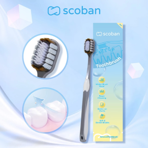 Scoban Premium Toothbrush Soft Bristles Large Size Deep Cleaning Gum Care