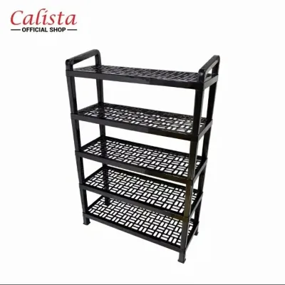 Rak sepatu plastik cosmic calista 3/4/5 susun/tempat sepatu sandal 3 susun termurah
