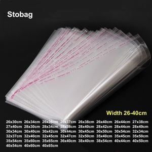 StoBag 100pcs Cellophane Self-adhesive Bag Plastic Opp Transparent Big Self Sealing Gift Shirt Chothes Packaging Clear Pouches2026