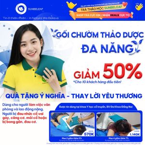 Gối Chườm Thảo Dược Sunbeleaf – Giảm Đau Nhức Cổ Vai Gáy Thư Giãn Cho Nhân Viên Văn Phòng Và Người Lao Động Nặng
