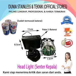 Senter Kepala LED Head Light plus Baterai