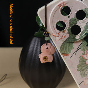 shiqinbaihuo Sáng Tạo gỗ đàn hương hoàng đạo ngựa Keychain Mặt dây chuyền điện thoại di động treo trang trí dễ thương bằng gỗ hiện vật trang trí nhỏ vài món quà