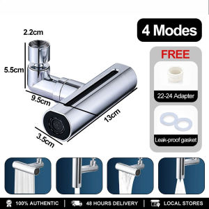 360° Rotation Waterfall Kitchen Faucet 4 mode Kitchen Sink Spray Nozzle High Pressure Kitchen Tap for Kitchen Sink