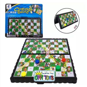 Mainan Ular Tangga Magnet Edukasi Anak Board Game Lipat Travel Ukuran Mini Seru Keluarga Murah