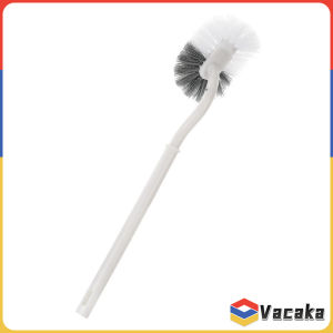 Vacaka Long-Handled Toilet Brush Curved Head Soft Bristles Quick Drying Bathroom Corner Cleaning Tools