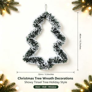 Christmas Wreath Door Decoration Nature Artificial Pine Hanging Wreath Ornaments for Home Wall Fireplace Holiday Nature Christmas Decor Indoor Outdoor Supplies