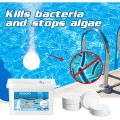 YEGBONG Tablets Disinfection Pills Swimming Pool Chlorine Tablet Instant Effervescent Pipes Cleaning Floating Pool Dispenser Swimming Pool Cleaning Effervescent Chlorine Tablet Instant Effervescent Pipes Cleaning. 