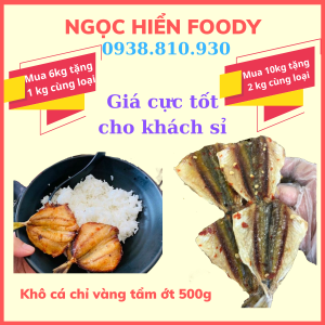 [Chuyên sỉ hàng khô đi nước ngoài] Khô cá chỉ vàng tẩm gia vị Loại 1 gói 500g ( cam kết giống như trong hình hút chân không )