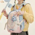 LEXY Tas Ransel Wanita Tas Sekolah Korea Style Anti Air Backpack SMP SMA Premium. 