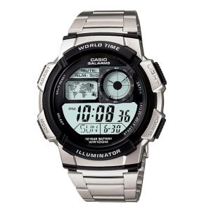CASIO ORIGINAL Standard AE-1000WD-1AVDF - MEN - Abu-Abu Hitam - Stainless - Jam dunia JD16ST # Jam Tangan Pria Cowok Anti Air Digital Analog # AE 1000WD 1A AE-1000WD 1000 WD AE1000 AE-1000 AE1000WD AE-1000WD-1A $ WR1 STS SD7 VAR1