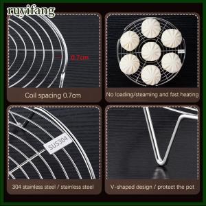 ruyifang ที่วางหม้อนึ่งสแตนเลสอเนกประสงค์1ชิ้น ที่วางหม้อนึ่งอาหาร