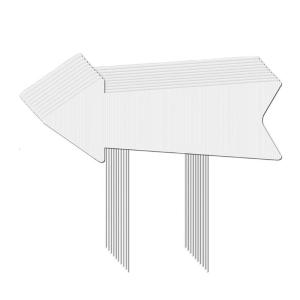 Weatherproofed Yard Marker Stake Heavy Type Plastic Frame Metallic Accent Without Tool Installation Required
