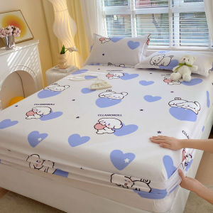 Cotton Fitted Sheet 3in1 Bedcover Simmons Mattress Cover Anti slip Protective Cover with Pillowcase