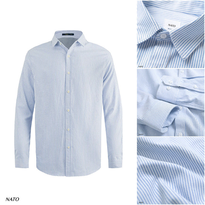Oxford%20long%20sleeved%20shirt,%20striped%20Somi%20mens,%20womens,%20regular%20loose%20fit,%20high-end%20politeness,%20local%20brand%20unisex%20NATO%20-%20Image%209