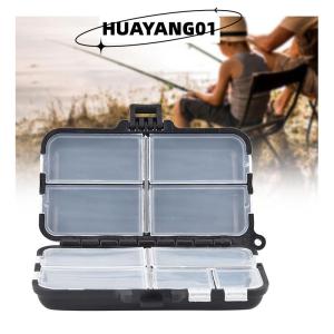 HUAYANG01 [HOT FASHION] Mini Storage Case Double Layer Detachable Fishing Tackle Box Fishing Spoon Hook Bait Storage Box Fishing Accessories