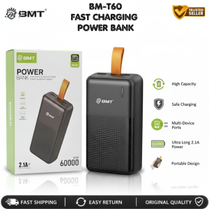 BM-T60 Ultra-Capacity Power Bank | 60000mAh Huge Capacity | Super Fast Charging | Multi-Port Output | Powerbank Mudah Alih Yang Berkuasa
