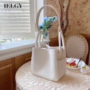 IELGY Korean version Portable Picture Fashion Simple Large capacity Womans bag One shoulder Casual Bucket