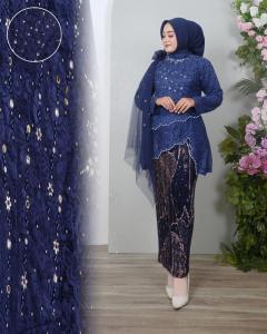 SET KEBAYA SELENA BRUKAT / KEBAYA MODERN TERBARU 2024 / FM KEBAYA BRUKAT SET ROK PLISKET BATIK