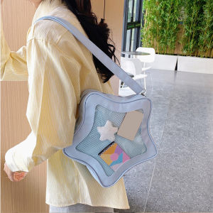 Thời trang mới Itabag phong cách Hàn Quốc Túi đeo chéo ngôi sao năm cánh có sức chứa lớn Túi đeo vai trong suốt Túi tinh tế dễ thương2026