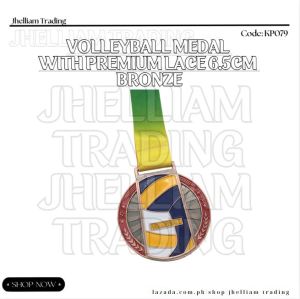 Volleyball Medal with Premium Lace 6.5cm Gold / Silver / Bronze Code: KP079
