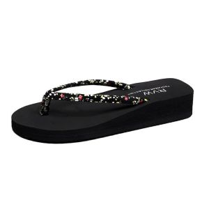 [Free Shipping] WomenS Trendy Summer Flip-Flops Perfect For Outdoor Wear Featuring A Wedge Heel Casual And Fashionable Design Suitable For The Beach And Offering Non-Slip And Wear-Resistant Properties With A Thick Sole