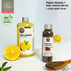 Paket Hemat 1 ELANOVA Sari Lemon 500 ml Dan Chia Seed 70 Gr