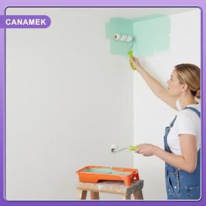 【CANAMEK】 8 chiếc Con Lăn Sơn nhỏ 2inch Con lăn vải mật độ cao với khay sơn cho trần đúc và ván chân tường