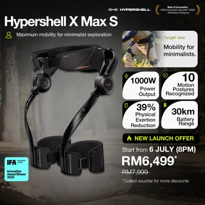 [NEW] Hypershell X Max S | AI Outdoor Exoskeleton | 30km Battery Range | 25km/h Running Assist