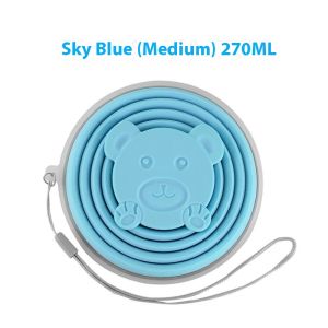 Xách tay Silicone có thể gập lại cốc cho du lịch ngoài trời và những người đam mê thể dục