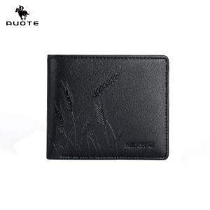 AUOTE Short Wallet Wheat Print Short Wallet Mens PU Horizontal Short Wallet Men Wallet Soft PU Wallet Multi-Card Position ID Credit Cards Holders Coin Bag Business Wallets