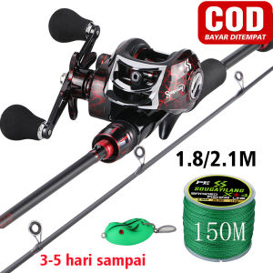 Sougayilang Set Tongkat & Gulungan Pancing 1.8 Meter: Aksesoris Memancing Lengkap