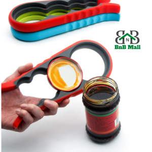 BnB Mall 4 in 1 Figaro Household Anti-slip Silicone Can Opener Bottle Cap Opener Jar Opener Kitchen Helper Tools Pembuka KT-SIL/OPN 4OP
