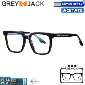 Grey Jack Kacamata Anti Radiasi Blueray Kotak Acetate Bisa Minus Antiradiasi / Blueray / photocromic  8803