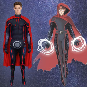 Scarlet Witch Wanda Witchcraft Tights Cape onesie Stage Costumes Halloween Cosplay Costumes Gifts