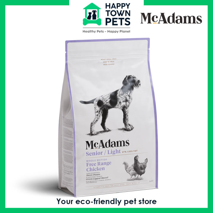 McAdams Senior Light Free Range Chicken Dry Dog Food All Natural