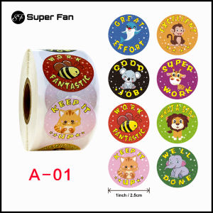 (Ready Stock) 500pcs Reward Stickers Encouragement Sticker Roll for Kids Motivational Stickers with Cute Animals for Students Teachers