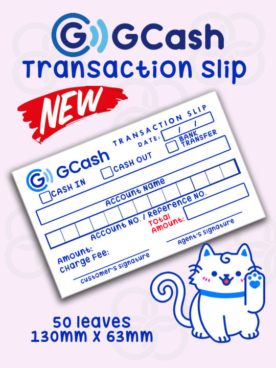 Gcash Transaction Slip/Form | Lazada PH