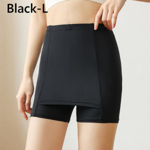 Flarixa Seamless Protective Shorts Under the Skirts Double Layer Safety Panties High Waist Boxer For Women Summer Shorts Pants Safety-Shorts-230710