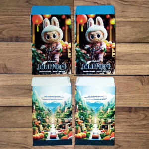 ANGPAU THR LEBARAN RAMADHAN ISI 10 PCS / AMPLOP HARI RAYA RAMADHAN LEBARAN KARAKTER KARTUN LABUBU