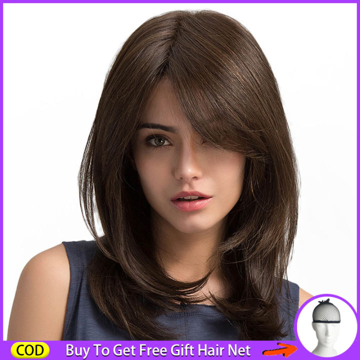 2023New hairstyle wig for women human true hair Medium Length