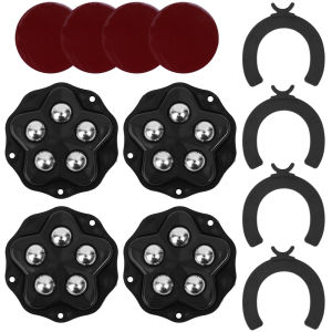 ล้อเฟอร์นิเจอร์4ชิ้น/เซ็ตแบบมีกาวในตัวล้อเลื่อน5เม็ดล้อหมุนได้ ° ล้อเลื่อนเคลื่อนที่หนักเหมาะสำหรับตู้เก็บอุปกรณ์ฐานมือถือ