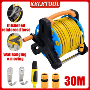 Mobile Hose Reel Cart Gardening Water Hose 30m Washing Device Garden Hose Holder